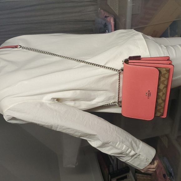 Coach 91019 Klare Crossbody In Signature Canvas SV/KHAKI/TANGERINE (Last One) - Picture 7 of 16